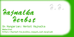 hajnalka herbst business card